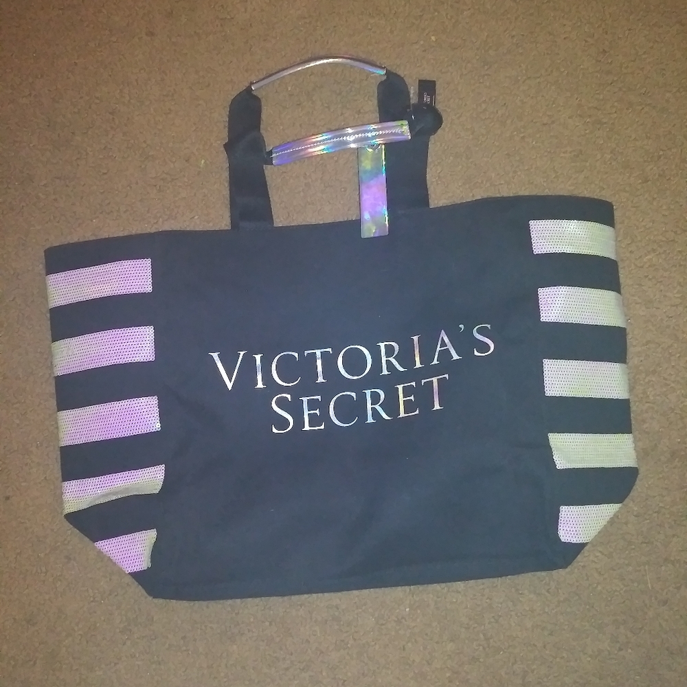 Victoria Secret iridescent Tote Bag NWT